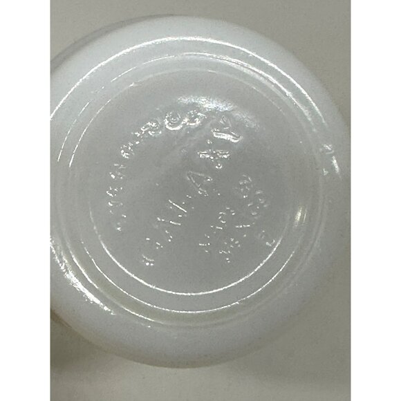 VTG Young’s Federals Milk Glass Coffee Mug White Milk Glass with Blue Logo 3.5" - Picture 3 of 5